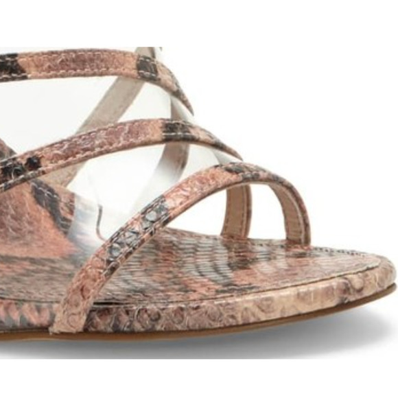 Louise et Cie Rosina Snakeskin NABILA Strappy Sandal Heel | Sz 7.5 NEW - Picture 3 of 5